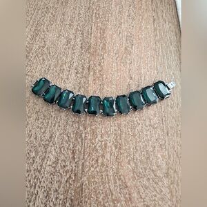 Chloe + Isabel Retro Glam Emerald Green Faceted Crystal Bracelet - Women Jewelry